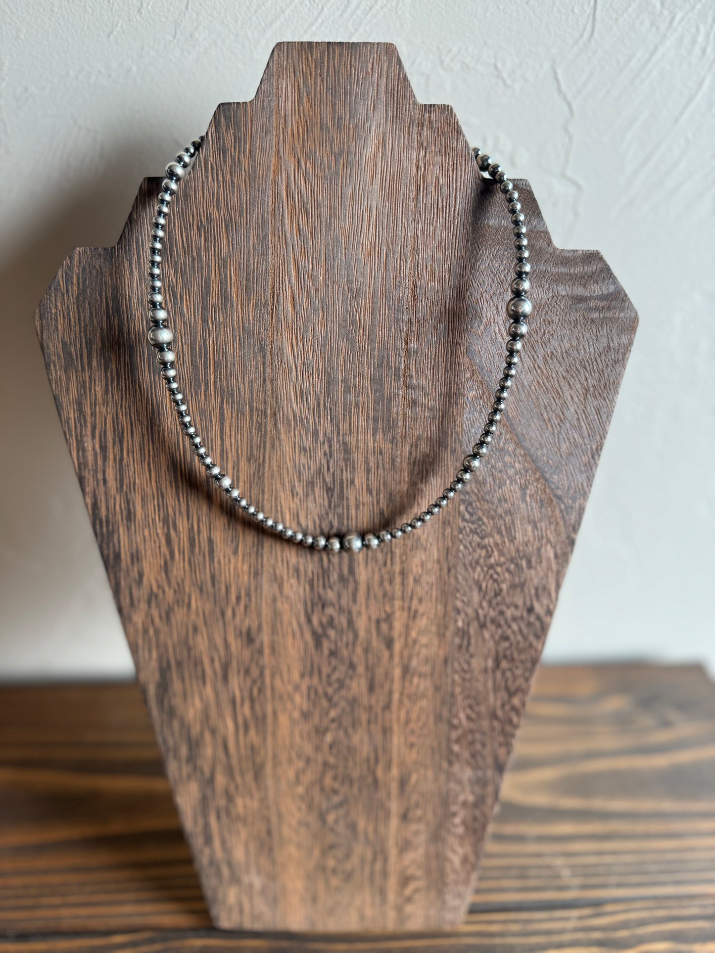 14in Graduated Sterling Silver Pearls