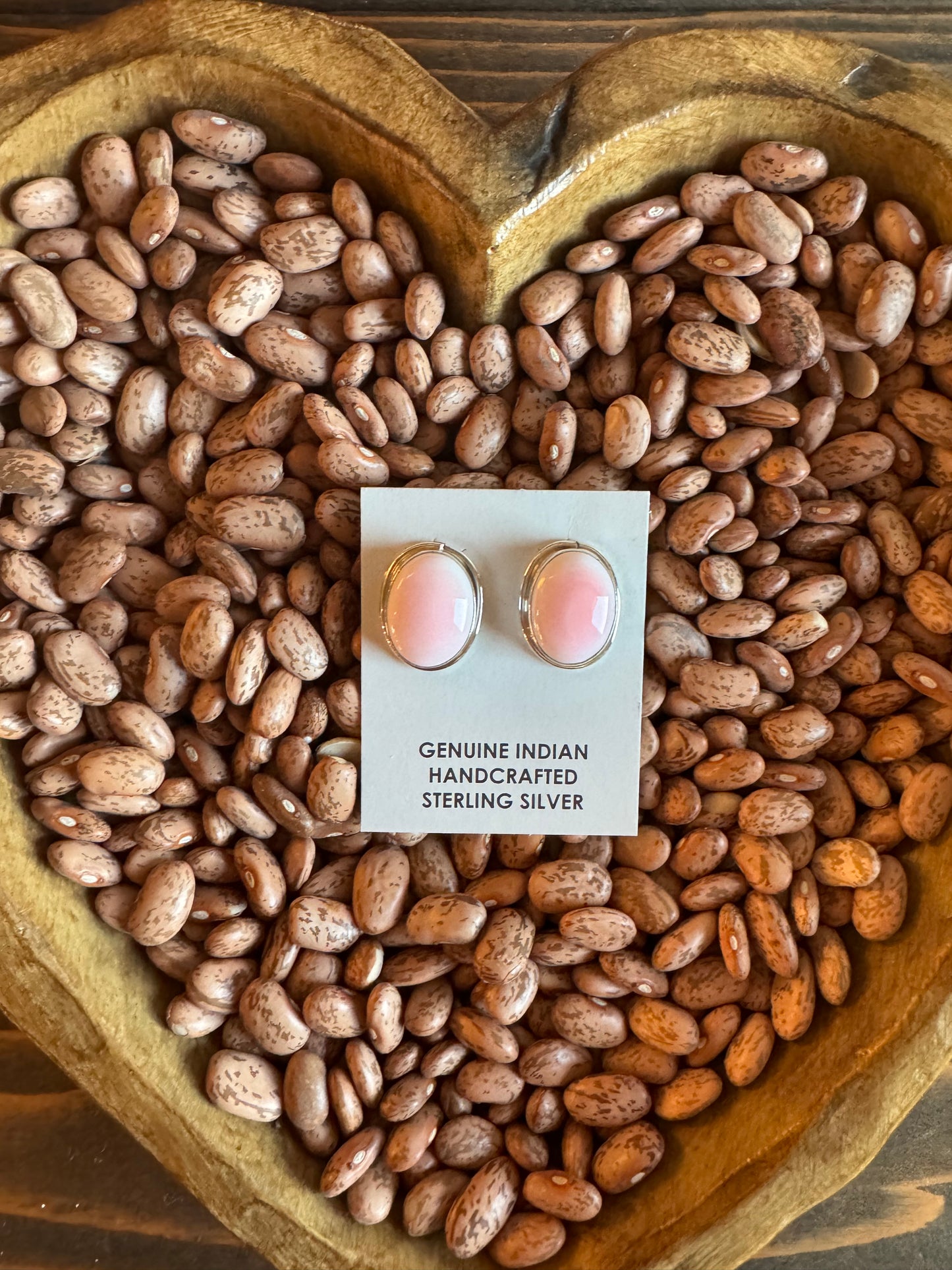 Pink Conch stud earrings