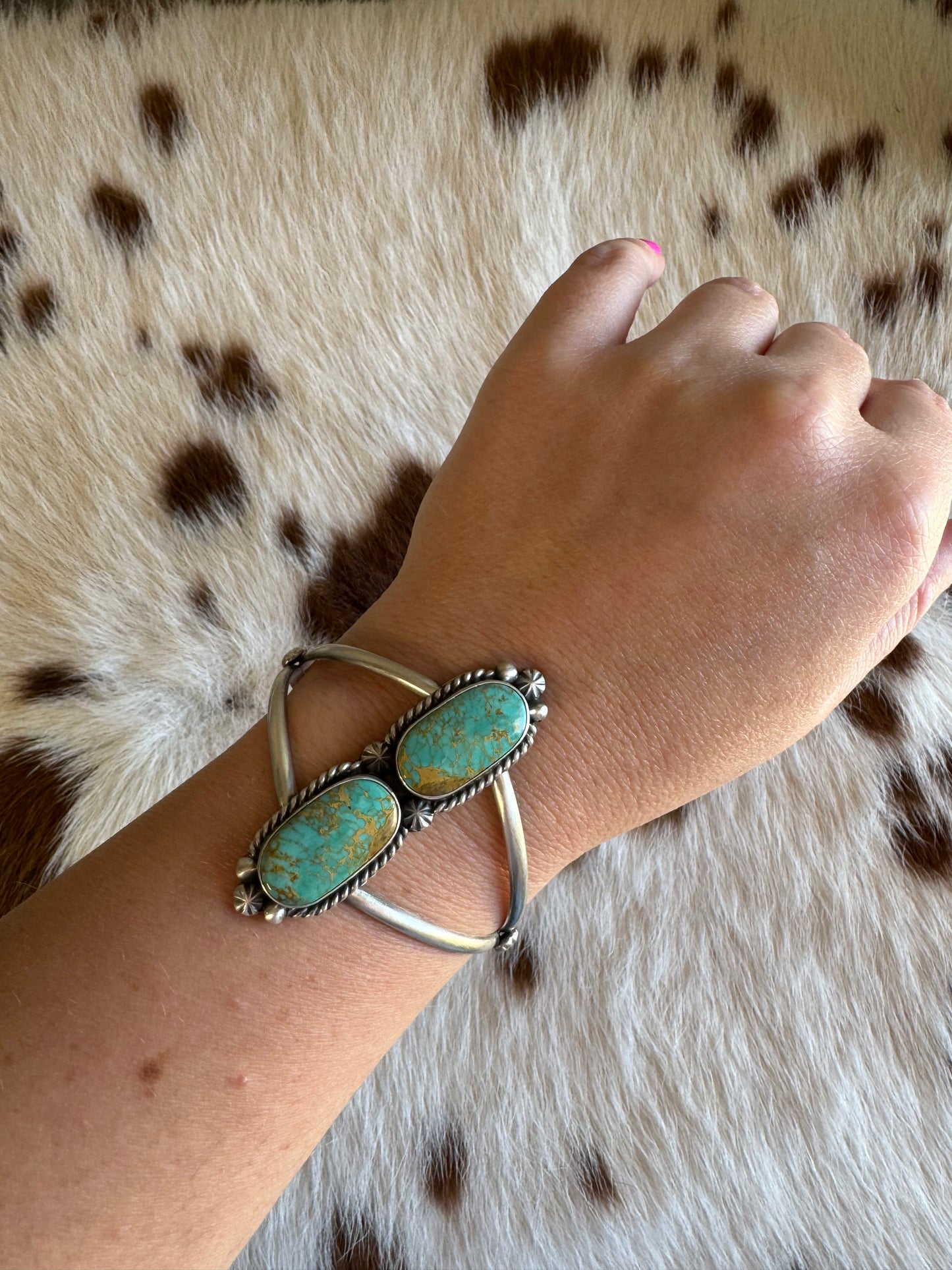 Alfred Martinez (Navajo) Kingman Turquoise bracelet