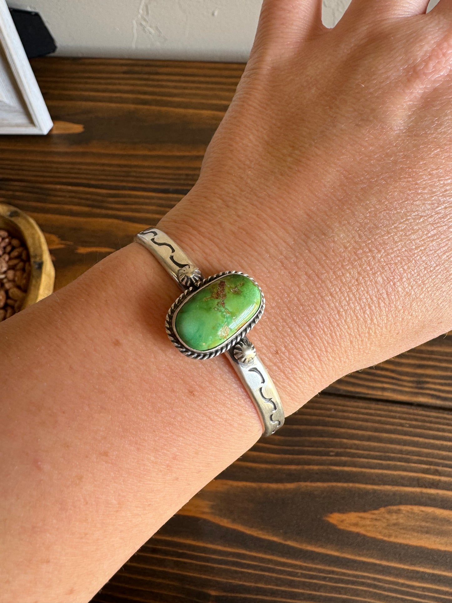 Green turquoise bracelet