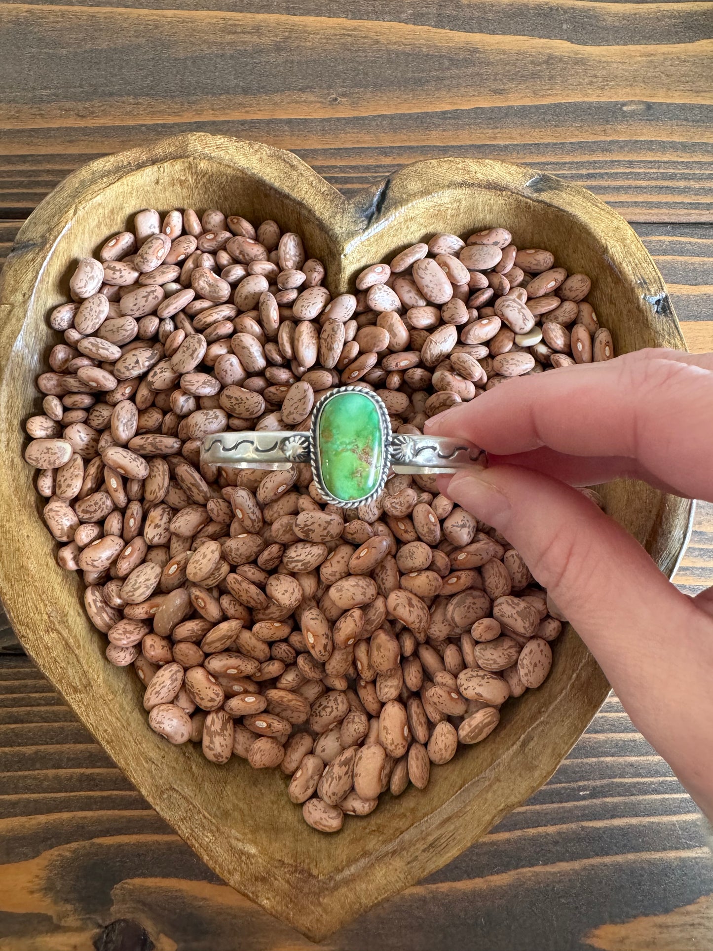 Green turquoise bracelet