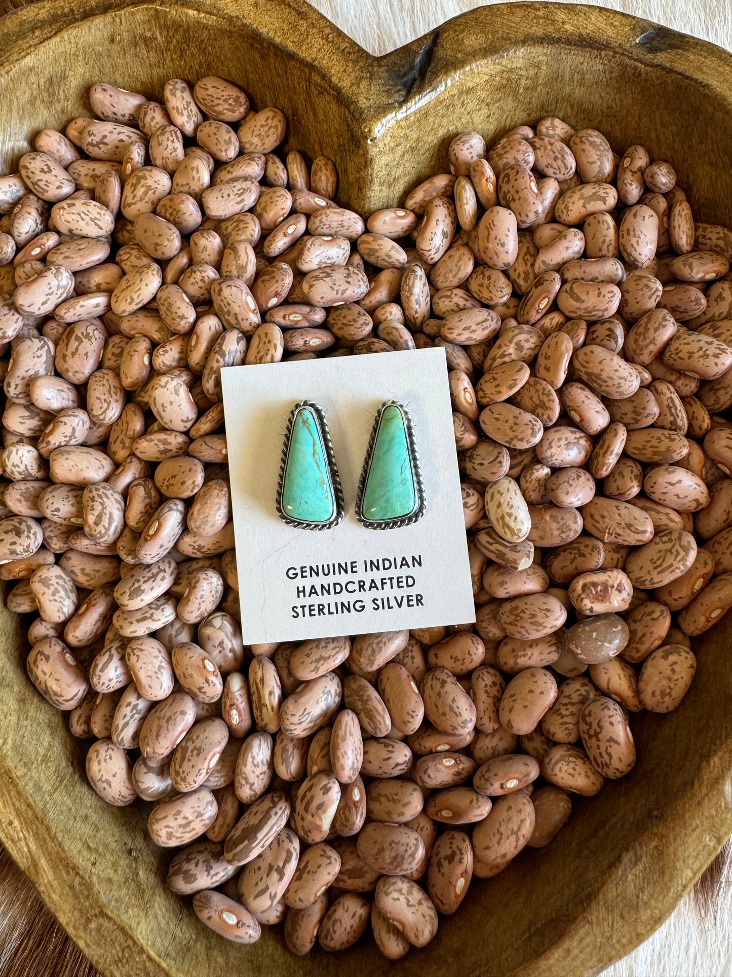 Sheryl Kee (Navajo) Kingman Turquoise earrings