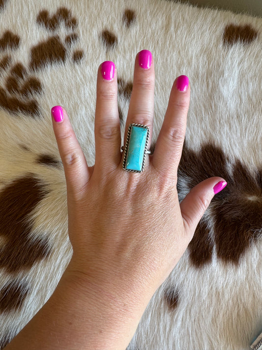 Turquoise adjustable ring