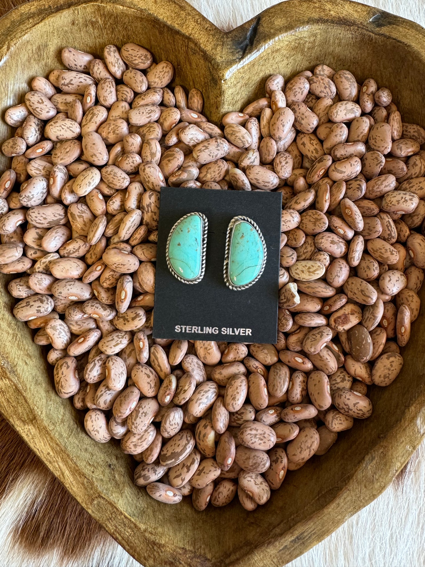 Judith Dixon (Navajo) Tyrone Turquoise earrings