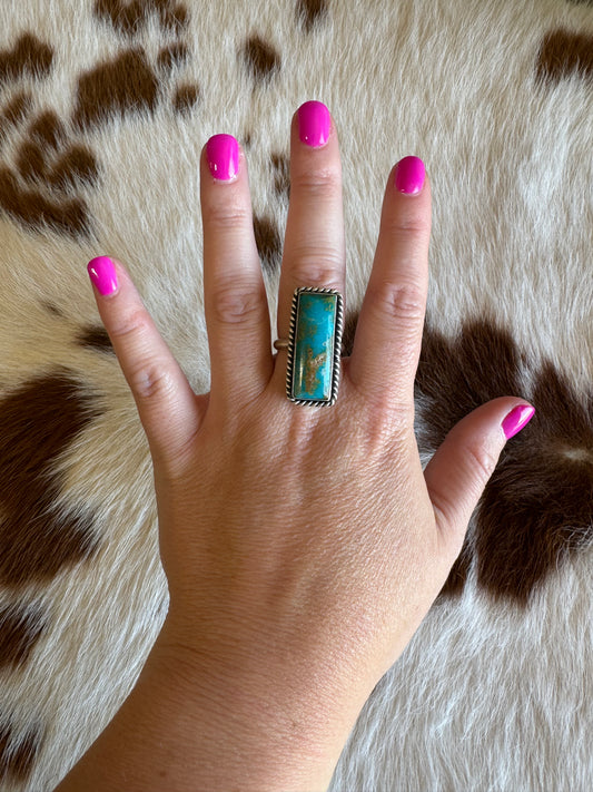 Turquoise adjustable ring